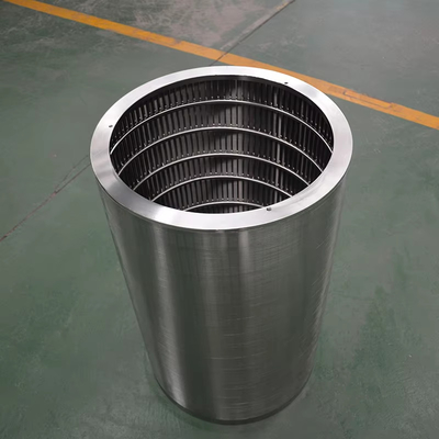 Les moulins à perles axiale externe de l'extérieur à l'intérieur SS304 en acier inoxydable Flange 80 Mesh Wedge Wire Basket