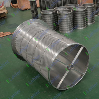 Les moulins à perles axiale externe de l'extérieur à l'intérieur SS304 en acier inoxydable Flange 80 Mesh Wedge Wire Basket